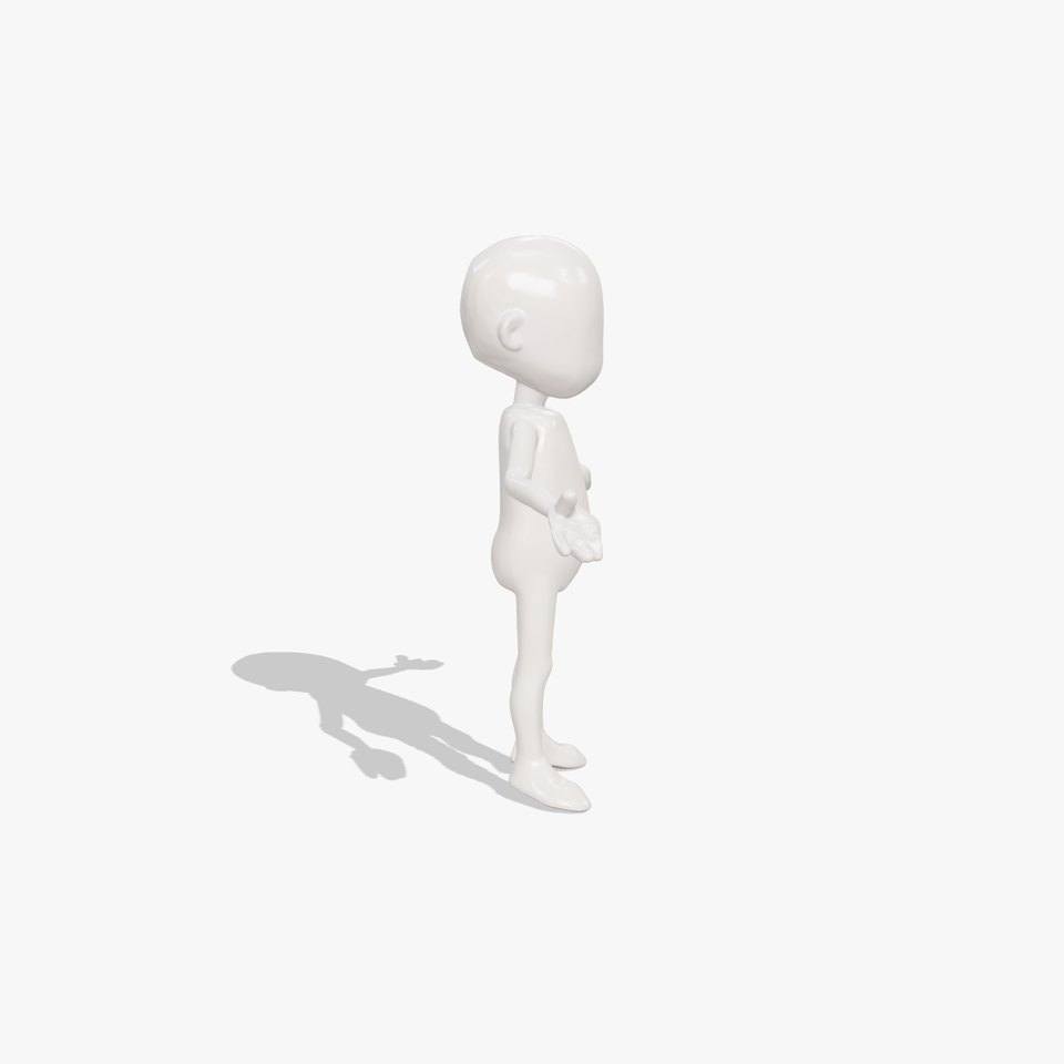 Simple Stylized Character Rigged and Animated